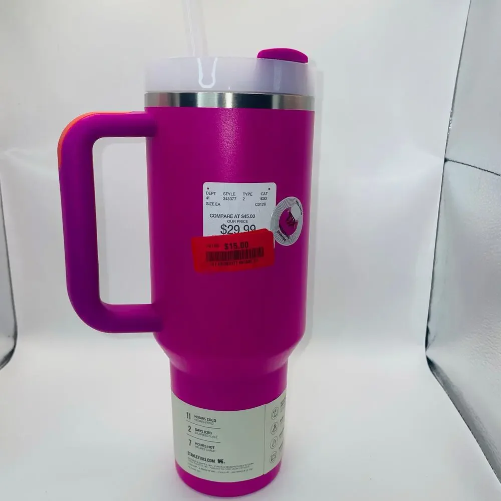 Stanley Quencher H2.0 FlowState 40oz Vivid Violet Heat Wave Tumbler BPA-free NEW